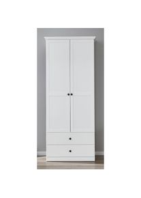 Home Affaire, Home Affaire Garderobenschrank &raquo;&Ouml;rebro&laquo; zeitloser Landhausstil, mit Vollauszug, wei&szlig;, FSC -zertifizierter Holzwerkstoff, B/H/T: 81 cm x 