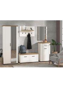 Home Affaire, Home Affaire Garderobenschrank &raquo;Valencia&laquo;, wei&szlig; mat, Holzwerkstoff, MDF, B/H/T: 75 cm x 194,5 cm x 41 cm