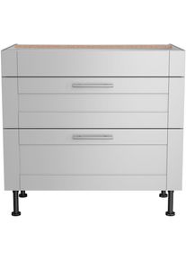 Optifit, OPTIFIT Kochfeldumbauschrank &raquo;Ahus&laquo; Breite 90 cm, hellgrau matt, hellgrau, B/H/T: 90 cm x 87 cm x 58,4 cm