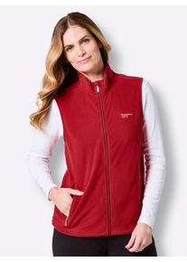 Witt Damen Fleeceweste mit weitenregulierbarem Saum, rot, Gr&ouml;&szlig;e 40/42, 100% Polyester