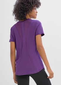 Ultraleichtes Sport-Top mit Mesheinsatz schnelltrocknend in lila, Gr&ouml;sse 48/50 (XL), bonprix