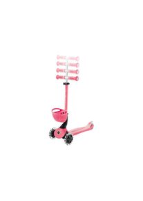Globber, Scooter &raquo;GO-UP BABY 360 LIGHTS, mit Leuchtrollen und Leuchtmodul&laquo; Aufsitzrad, Laufrad und Scooter in Einem, pink, Einheitsgr&ouml;&szlig;e, Scooter