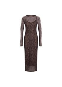 adidas originals Kleid 'SNAKE PRINT MAXI' Damen Gr&ouml;&szlig;e 34 braun / dunkelbraun / wei&szlig; Sommerkleid