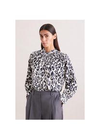 Seidensticker, Unisex, Seidensticker Klassische Bluse 1/1 Rundhals Druck, off, wei&szlig;, XXL (44), Passform: Regular