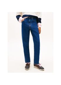 Tommy Jeans, Unisex, Mom-Jeans &raquo;MOM JEAN UH TPR&laquo; mit Logo-Stickereien, in kn&ouml;chelfreier L&auml;nge, denim schwarz, 31, L&auml;nge 30, Mom-Jeans im Regular Fit 