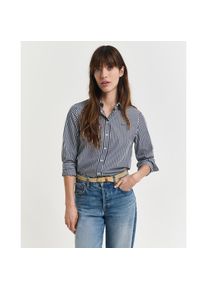 Gant, Unisex, Hemdbluse &raquo;REG POPLIN STRIPED SHIRT&laquo; mit einer kleinen Logostickerei auf der Brust, classic blau, 38, Gestreifte Bluse von Gant