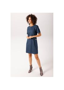 Aniston Casual, Unisex, Aniston CASUAL Jeanskleid mit goldfarbenen Schmuck-Elementen an den Seiten - NEUE KOLLEKTION, dunkelblau, 48, N-Gr, Kleid mit 