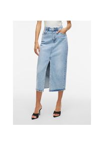 Vila, Unisex, Jeansrock &raquo;VIJAF HW MIDI DENIM SKIRT-NOOS&laquo;, light blau denim detail:wash lbd 065, 36, Langer Jeansrock von Vila