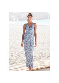 Lascana, Unisex, Lascana Maxikleid &raquo;mit verstellbarem Ausschnitt und gesmokter Taille, Jerseykleid&laquo; Ohne Taschen Sommerkleid, Strandkleid, 