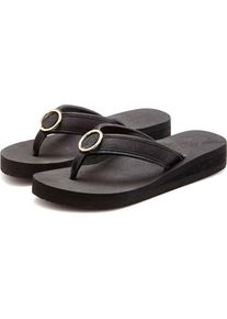 Lascana, Unisex, Lascana Badezehentrenner &raquo;Sandale, Badeschuh, Pantolette, Badelatsche, Flip Flop, Sommerschuh,&laquo; Zehentrenner mit Ringapplikation "