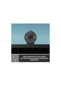 Logitech, Webcam &raquo;Brio 300 graphite&laquo;, grau, Integriertes Mono-Mikrofon mit Ger&auml;uschunterdr&uuml;ckung