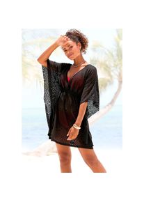 Lascana, Unisex, Lascana Longbluse aus Lochspitze, lockeres Blusenkleid, Tunika, schwarz, 38, Kaftanbluse aus Lochspitze