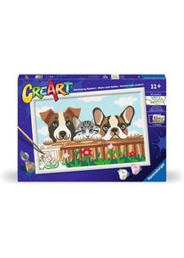 Ravensburger, Malen nach Zahlen &raquo;CreArt Cats and Dogs&laquo;, bunt, Einheitsgr&ouml;&szlig;e, Malen nach Zahlen