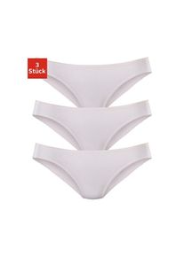 Lascana, Unisex, Lascana Bikinislip &raquo;aus hochwertiger Modal-Qualit&auml;t&laquo; 3er-Pack, wei&szlig;, 44/46, Flache, elastische Abschl&uuml;sse an Taillen- und 