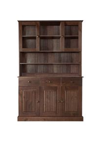 Goodproduct, GOODproduct Buffet &raquo;Liotta&laquo; mit 2 Schubkasten u. 6 verstellbare Einlegeb&ouml;den, massives Kiefernholz, braun, Massivholz, B/H/T: 118 cm x 