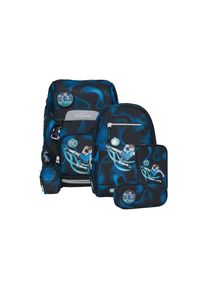 Beckmann, Unisex, Schulrucksack &raquo; Schulthek-Set Classic&laquo;, dunkelblau, schwarz, B/H/T: 24cm x 37cm x 25cm, Optimaler Tragekomfort durch R&uuml;cken-, H&uuml;ft- 