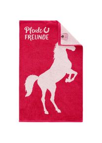 Dyckhoff, Duschtuch &raquo;Pferdefreunde&laquo; 100 % Baumwolle, pink, Walkfrottier, Obermaterial: 100% Baumwolle, 1 Stk.