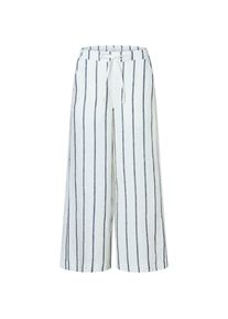 MAC, Unisex, MAC Leinenhose &raquo;CALLIE cropped&laquo; gestreift mit Kordelzug, wei&szlig;, blau, 38, N-Gr, Sommer-Hose von MAC