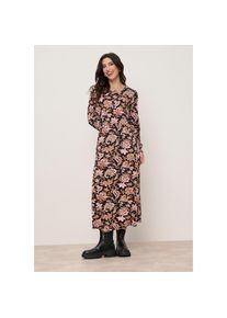 Tamaris, Unisex, Maxikleid &raquo;aus elastischer Viskosemischung, taillierte Passform&laquo; mit stilvollem Muster, ideal f&uuml;r die &Uuml;bergangszeit, rosa, braun 