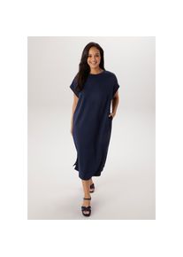 Aniston Plus, Unisex, Aniston PLUS Jerseykleid Eingrifftaschen mit Eingrifftaschen, marine, 48, N-Gr, Bequemes Kleid in Jersey-Qualit&auml;t, ideal f&uuml;r den