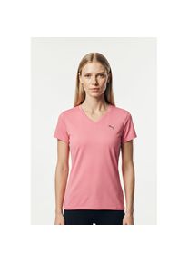 Puma, Unisex, Puma Trainingsshirt &raquo;W TAD ESSENTIAL VNECK TEE&laquo; mit DryCELL-Technologie, k&ouml;rperbetonter V-Ausschnitt, Kurzarmdesign, wild pink, S, 
