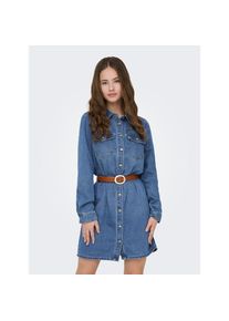 Only, Unisex, Only Jeanskleid &raquo;ONLLISA L/S DNM DRESS GUA NOOS&laquo; Brusttaschen, medium blau denim, S, N-Gr, Kurzes Denimkleid von Only