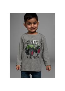 Kidsworld, Unisex, Kidsworld Langarmshirt &raquo;Shirt mit Spruch: WER BREMST, VERLIERT!&laquo; Langarm, dehnbares Material, aus Baumwolle und Viskose, 