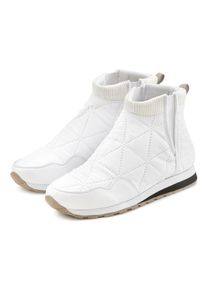 Vivance, Unisex, Winterstiefelette in modischer Stepp-Optik, Ankle Stiefeletten, Outdoor Boots, Sneaker, wei&szlig;, 40, Besonders leichter Winterstiefel