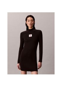 Calvin Klein Jeans, Unisex, Strickkleid &raquo;LS T NECK MINI DRESS&laquo; Ohne Tasche Mit Rundhalsausschnitt, figurbetont, schwarz, M (40), N-Gr, Kleid von 