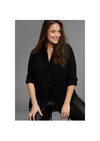 Laura Scott Curve, Unisex, Laura Scott CURVE Longbluse &raquo;Grosse Gr&ouml;ssen&laquo; im Tunika Stil aus weicher Viskose, schwarz, 52, Feminine Longbluse von Laura 
