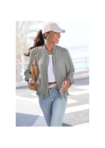 Lascana, Unisex, Lascana Blouson &raquo;aus leicht gl&auml;nzender Satinqualit&auml;t mit Reissverschluss und Taschen&laquo; Leichte Jacke mit Tunnelzug, luftige 