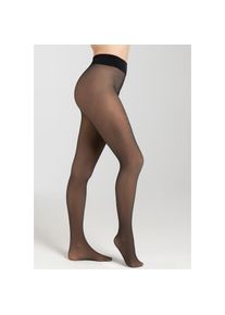 Camano, Unisex, Feinstrumpfhose &raquo;comfort&laquo; 80 DEN Baumwollzwickel, komfortabel, kuschelig, schwarz, transparent, 42, THIGHTS mit weichen Zehenn&auml;hten 