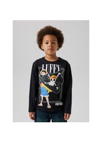 name it, Unisex, Langarmshirt &raquo;NKMARK ONEPIECE LS NREG TOP BOX NOOS VDE&laquo;, schwarz (blank), 122/128, Shirt von name it f&uuml;r Unisex