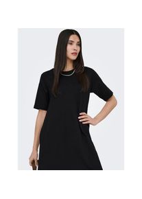 Only, Unisex, ONLY Minikleid &raquo;ONLMARA S/S POCKET DRESS JRS NOOS&laquo; Baumwolle, oversize, Rundhals, schwarz, XS, N-Gr, Kurzes Shirtkleid von ONLY