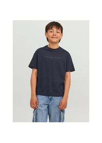 Jack & Jones Jack & Jones Junior, Unisex, Rundhalsshirt &raquo;JJESTAR l&auml;ssig, weich, atmungsaktiv, stylisch&laquo; bedruckt, casual, relaxed fit, Rundhals, schwarz navy, 164,
