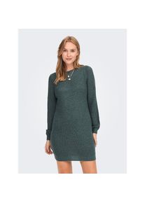 Jacqueline de Yong Jdy, Unisex, JDY Minikleid &raquo;JDYWHITNEY MEGAN L/S BOAT DRESS KNT NOOS&laquo; Sommerkleid, north atlantic detail:w schwarz ply, XXS, N-Gr, Pflegeleichtes 