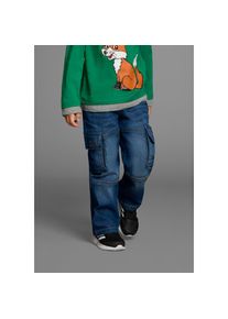 Kangaroos, Unisex, Kangaroos Schlupfjeans &raquo;Cargo-Jeans f&uuml;r kleine Unisex&laquo; Stretchjeans mit coolen Cargotaschen, blau stone used, 116, N-Gr, Modische 