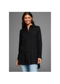 Boysen's Boysen's, Unisex, Longbluse mit tiefen Seitenschlitzen, schwarz, 42 (M), Bluse von Boysen's in aktueller Longform