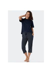Schiesser, Unisex, 3/4-Hose &raquo;Mix + Relax&laquo; seitliche Taschen, Bindeband, multicolor 1, 38, N-Gr, Unisex-Hose von Schiesser