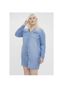 Vero Moda Curve, Unisex, Jeanskleid &raquo;VMSILA LS SHORT DRESS MIX GA CURVE NOOS&laquo;, light blau denim, 52, N-Gr, Modischer Stil: stets trendbewusst und 