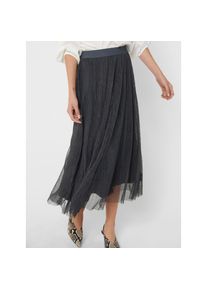 Only, Unisex, Only Maxirock &raquo;ONLLAVINA SKIRT JRS&laquo; Polyester, asphalt, L (40), Plissee-Maxirock von Only