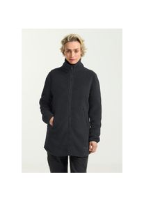 Jack Wolfskin, Unisex, Funktionsmantel &raquo;HIGH CURL COAT W&laquo; Fleecemantel, warm & winddicht, schwarz, M, Fleecemantel f&uuml;r Wandern und Trekking