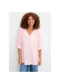 bonprix, Unisex, bonprix Tunika &raquo;Tunikabluse aus softer Viskose&laquo; Casual Stil, Regular Fit, mit Rundsaum, mit Knopfleiste, puderrosa, 42, Tunika aus 