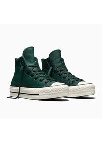 Converse, Unisex, Sneaker &raquo;CHUCK TAYLOR ALL STAR LIFT PLATFORM WATER-REPELLENT&laquo; wasserabweisendes Leder, steely pine, egret, schwarz, 36, 