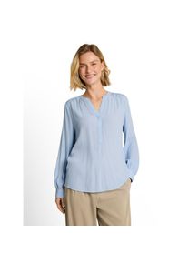 Tom Tailor, Unisex, Tom Tailor Langarmbluse &raquo;Regular&laquo; Sommerbluse im Tunika-Style - Viskose, kentucky blau, 44, Tunika-Bluse von Tom Tailor