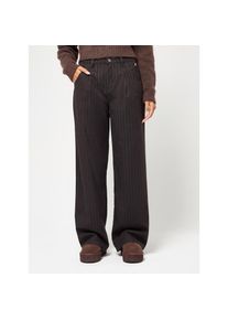 Gang, Unisex, Gang Bundfaltenhose &raquo;94SILVIA WIDE&laquo; mit hoher Taille, braun stripe, 33, N-Gr, Wide Fit Hose mit hoher Leibh&ouml;he und normaler Beinl&auml;nge 
