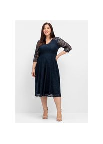 sheego, Unisex, Cocktailkleid &raquo;Cocktailkleid&laquo;, nachtblau, 52, Normalgr&ouml;ssen