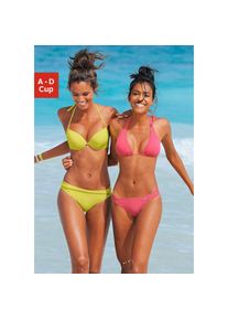 Buffalo, Unisex, Push-Up-Bikini-Top &raquo;Happy&laquo; in mehreren Trendfarben, gelb, 40, Cup A, Wattierte Cups