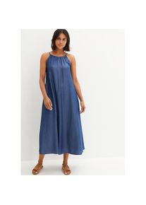 bonprix, Unisex, bonprix Jeanskleid &raquo;Jeanskleid aus fliessendem Lyocell&laquo; f&uuml;r l&auml;ssigen Look, aus Lyocell (TENCEL ), in A-Linie, blau denim, 48, N-Gr, 
