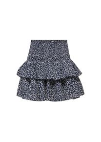 Only, Unisex, Only Minirock &raquo;ONLZOEY LAYRED SKIRT WVN NOOS&laquo; Baumwolle, gesmoktes Taillenb&uuml;ndchen, Volant, night sky aop:fernanda flower, S (36), 